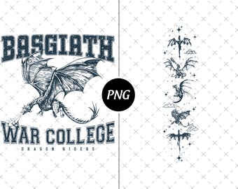 Basgiath War College Dragon Rider PNG, Bookish Fantasy (Digital Download)