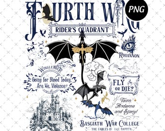 Fourth Wing Dragon Rider PNG, Basgiath War College Digital Art (Digital Download)