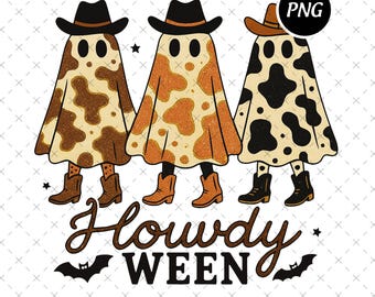 Fantasma del Oeste Howdy Png, Disfraz de vaquero de Halloween (Descarga digital)