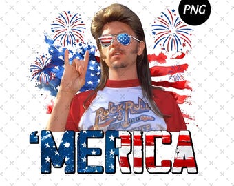 Joe Dirt Merica Png, Funny 4th Of July Png, Patriotic USA Png, Retro Independence Day Png, America Freedom Design, Digital Download