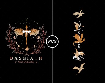 Fourth Wing Basgiath Dragon Rider PNG, Fantasy Book (Digital Download)