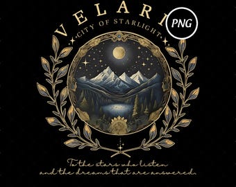 Velaris City of Starlight PNG, Fantasy Book Lover Gift (Digital Download)