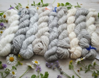 Handspun Angora Yarn: Ethically Sourced, Fuzzy 2-Ply Worsted (100 Yard)