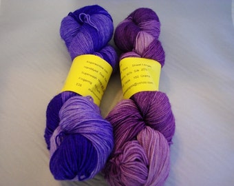 Hand dyed SW 80/20 Merino/Silk 600 yd, 150g  Shawl Length