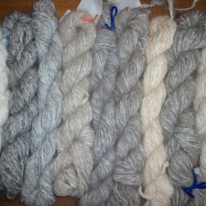 Handspun yarn handspun Fuzzy angora yarn, sports yarn 50 Yd