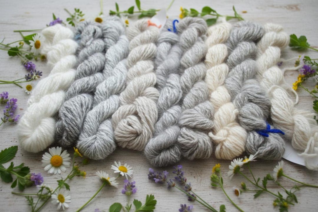 Angora Rabbit Fiber Projects Handspun Angora Yarn: Natural Ethical Rabbit Fiber, DK Weight (100 Yd ...