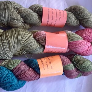 Hand dyed Super wash Merino Nylon Yarn Fingering Weight All my Ready to Ship