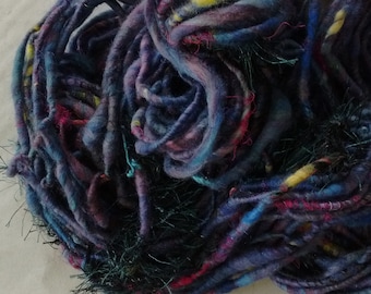 Handpun Art Merino Yarn, Corespun art yarn, Bulky, 40 yards