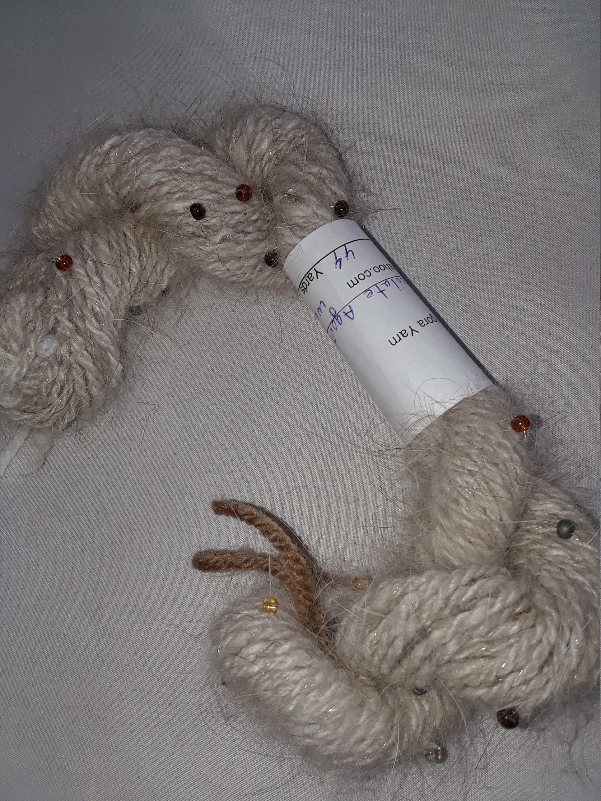 Angora White, Fluff Yarn, Hand Knitting, Rabbit Angora, 300 Meters 100g  Balls 