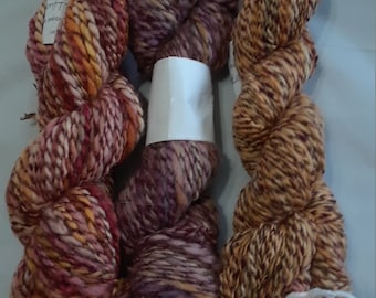 Handspun Superwash BFL Wool Yarn, Hand Dyed DK Weight