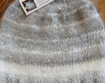 Elegant Lilac Angora Beanie: Handcrafted Ethical Winter Hat for Women - Soft, Warm & Cozy