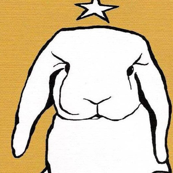 Mustard Star Bunny-MATTE Paper-Limited Edition Print