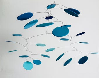 Abstract Art Hanging Kinetic Mobile, Modern Mobile, Mid Century