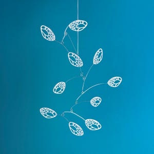 Modern Hanging Mobile Art Kirigami  Colorful Kinetic Sculpture