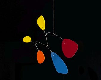 Modern Hanging Mobile Art Flora Bright Lightweight Kinetic Sculpture