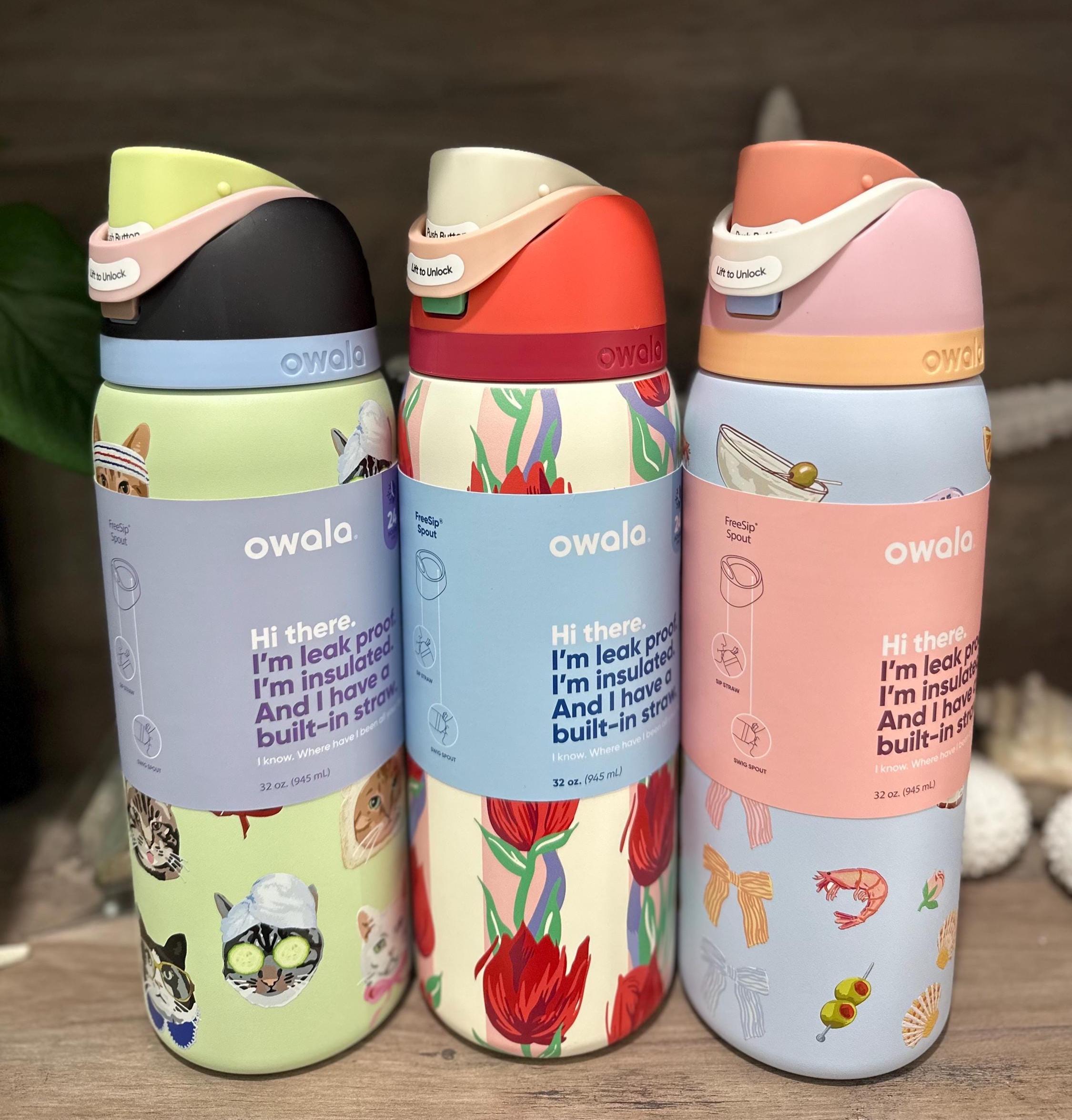 アメリカ限定 Owala 子ども用水筒 約475ml チェック柄 Amazon｜Owala Kids FreeSip Insulated Stainless Steel Water