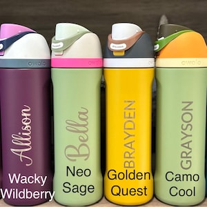 24 Unzen Owala Freesip Wasserflasche individuell graviert