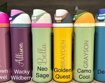 24oz Owala Freesip Water Bottle Custom Engraved