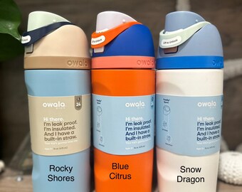 キッズ 16オンス Owala Freesip ウォーターボトル カスタム彫刻 - Etsy