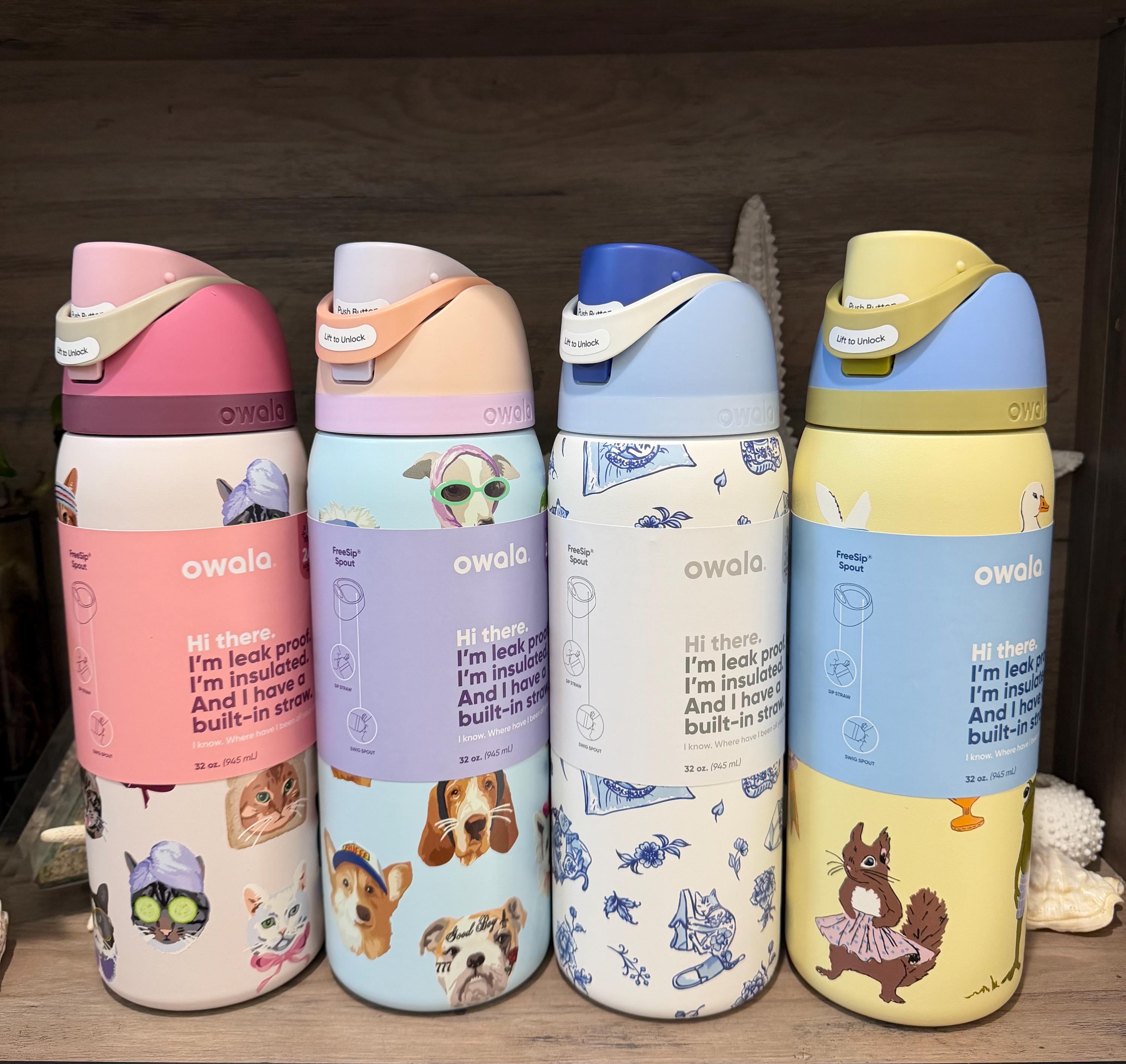 Urban Outfitters限定 owala水筒 犬柄　32oz　　3-2 32oz Urban Outfitters Exclusive Owala, Includes Custom Engraving