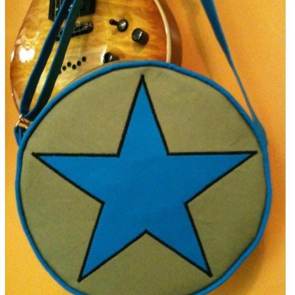 Bolso bandolera hecho a mano: Estrella Azul, Correa Ajustable - Inspirado en Scott Pilgrim