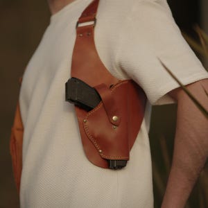Holsters for 1911,1911 Holsters,1911 Holster,Holsters,Leather over the shoulder sling holster fits tha colt model 1911