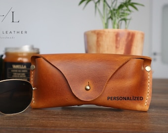 Custodia per occhiali da sole in pelle personalizzata, accessori per occhiali