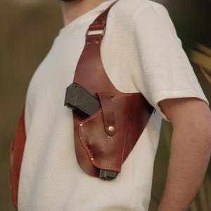 Holsters for 1911,1911 Holsters,1911 Holster,Holsters,Leather over the shoulder sling holster fits tha colt model 1911