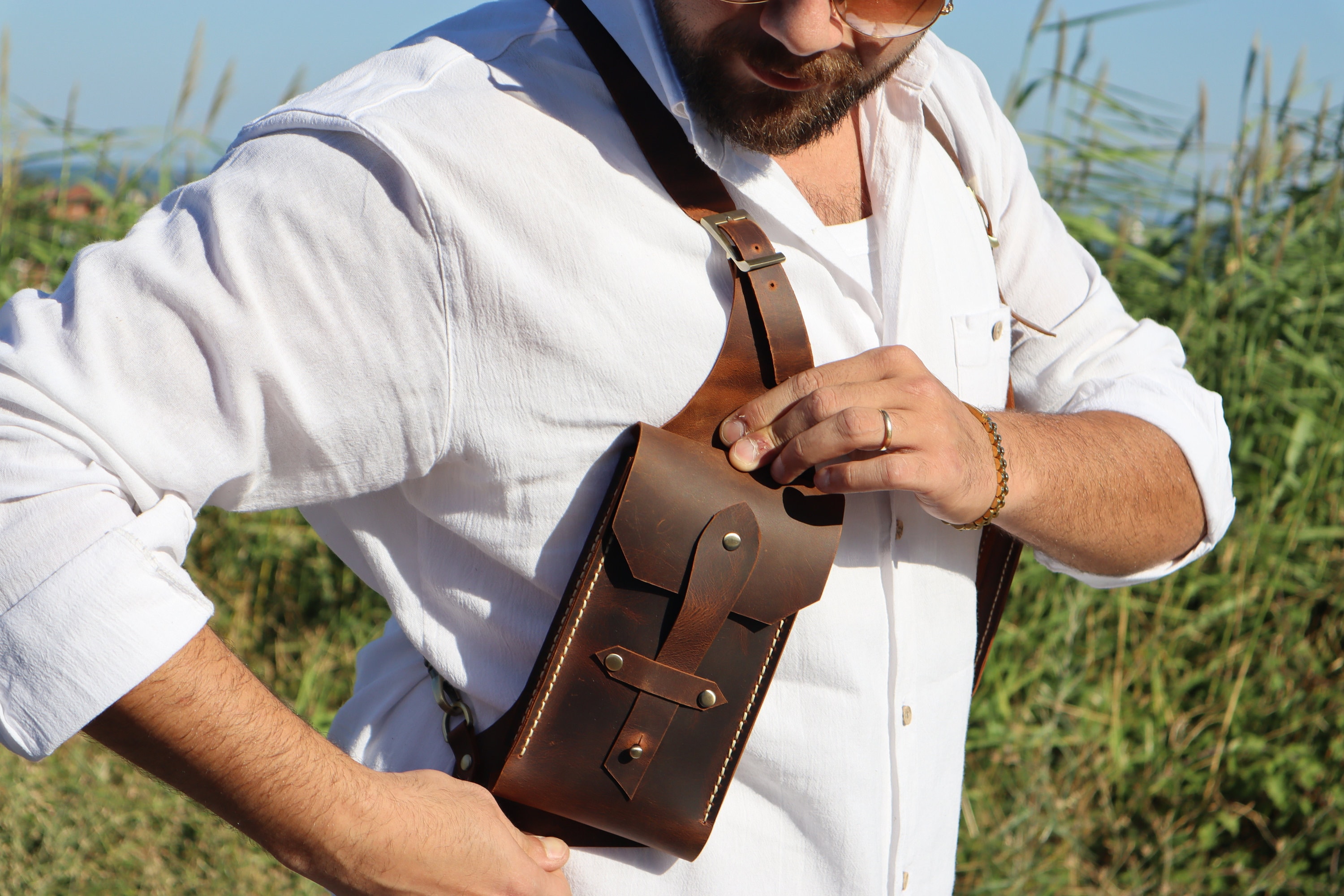 Lederen holster tas Etsy Nederland