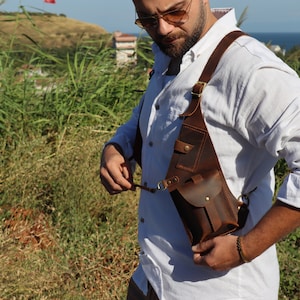 leather holster bag, holster bag, travel bag, shoulder bag