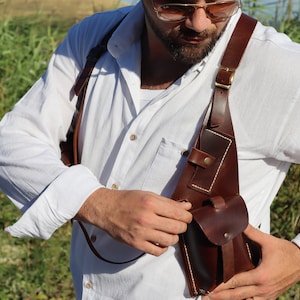 leather holster bag, holster bag, travel bag, shoulder bag