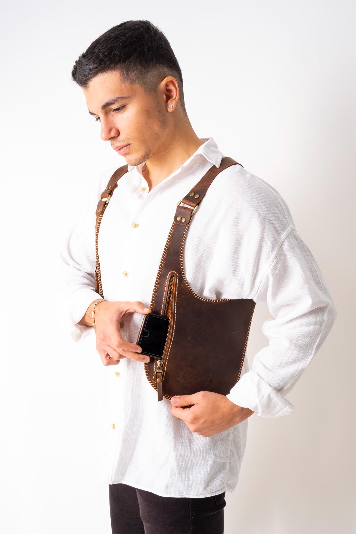 Sac Holster Avant-bras En PU – Pratique Pour Cosplay, Randonnée, Pêche