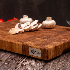 Oak End Grain Cutting Board, Serving Board for Meat, Butcher Block, Serving Board, Kitchen Essential, Handcrafted Gift, Wood Chopping Board