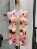 Custom Handmade Pastel Floral Mix Pearl Graduation Stole, Ribbon & Fabric Flower Lei, Custom Grad Sash, Unique Graduation Gift product logo