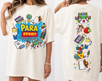 Para Story Shirt, Paraprofessional Gift, Teacher Aide Tee, Classroom Assistant Shirt, Front and Back Print, School Staff Gift