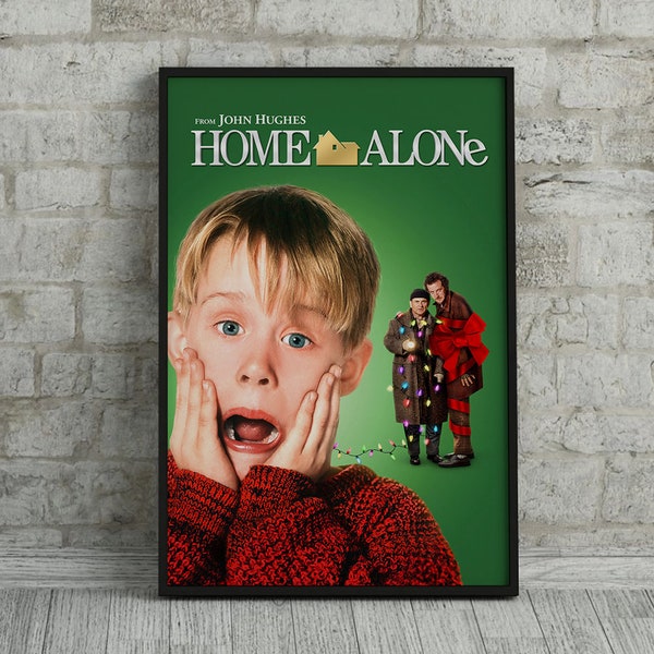 Home Alone 1990 Movie Poster, Space Decoration, Canvas Print, Movie Art, Art Poster, Wall Art