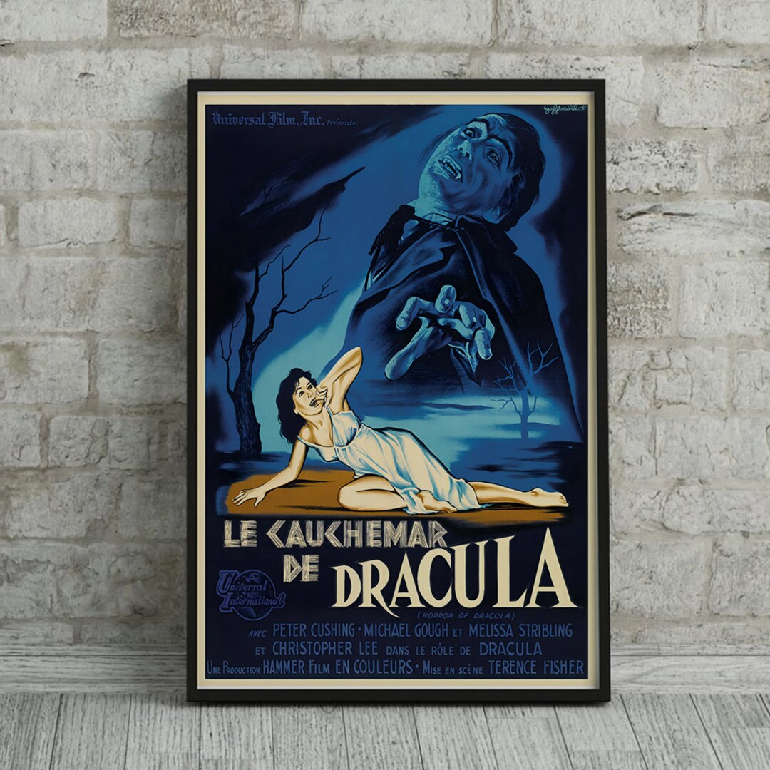 Dracula Classic Retro Vintage Horror Movie Poster, Space Decoration ...