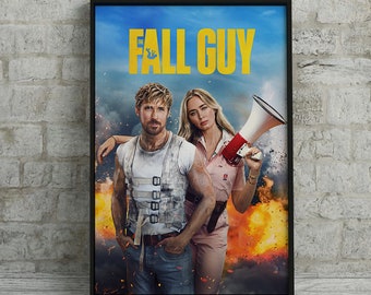 The Fall Guy 2024 Double Sided Original Movie Poster, Space Decoration, Canvas Print, Movie Art, Art Poster, Fans Collection