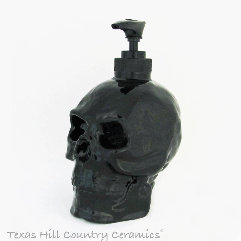 Ceramic Skull Soap Dispenser Halloween Horror Pirate Haunted