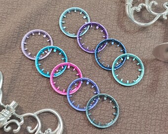 Metallic color pink blue deep link inner rings marker set 2 in 1 for DIY GA2100 GA2110 GAB2100 mod kits casioak handmade parts modded watch