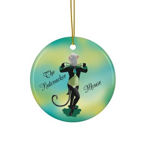 Maus oder Ratte König Königin Blei VI Runde Porzellan Keramik Weihnachtsverzierung aus dem Nussknacker-Ballett ein Kim Kammern Original Personalisiert
