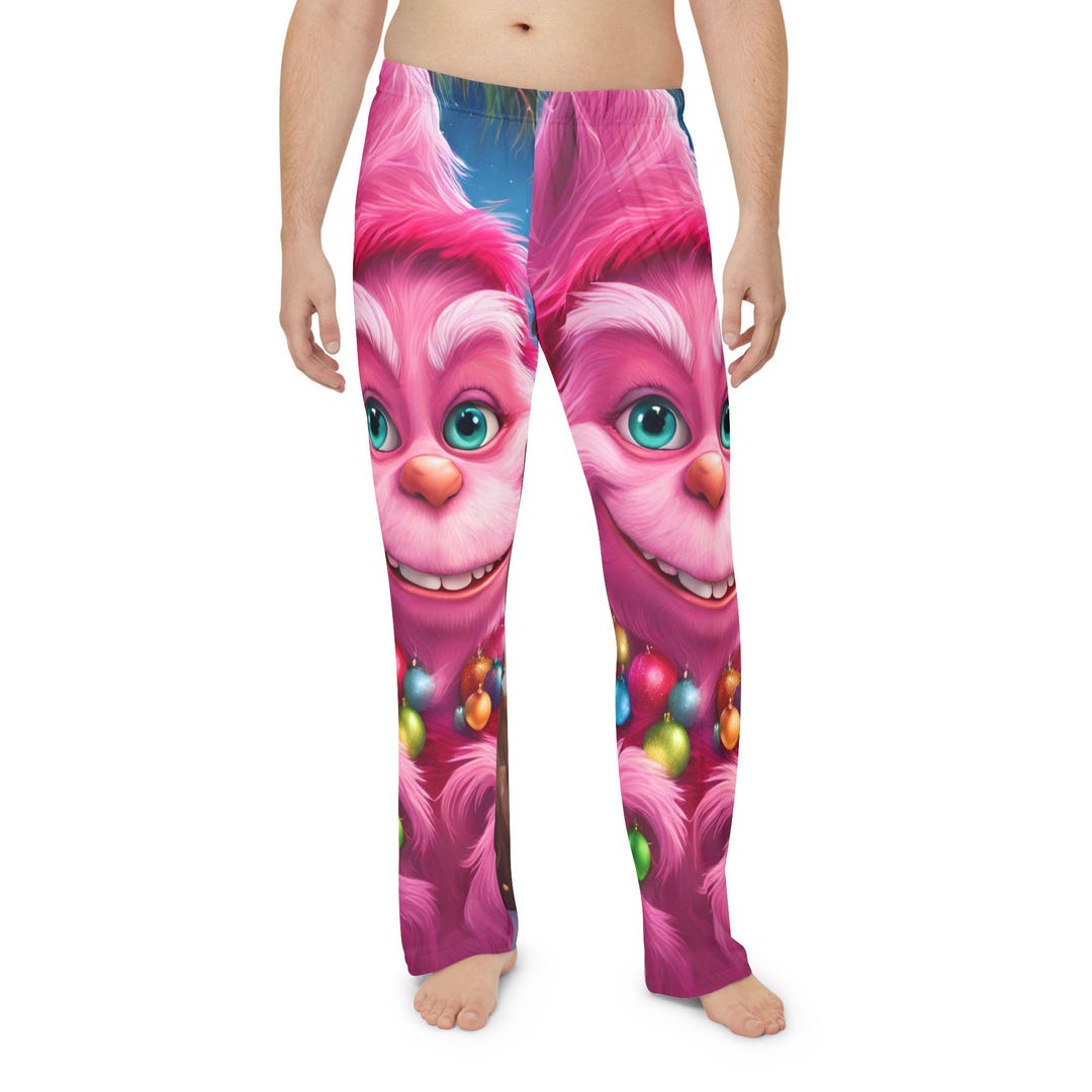 Slinky Cooling Pine Cone Christmas Pink Pajama Pant Set