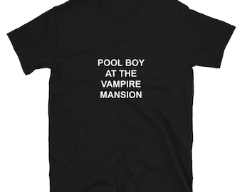 Pool Boy at the Vampire Mansion Plus Size Goth Emo Short-Sleeve Unisex T-Shirt