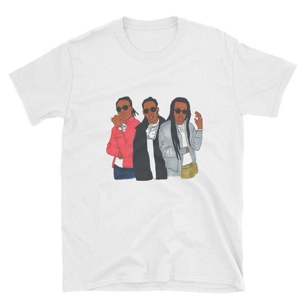 Migos "Dat Way" Quavo Huncho Takeoff Offset Cardi B. Soft Short-Sleeve Unisex T-Shirt