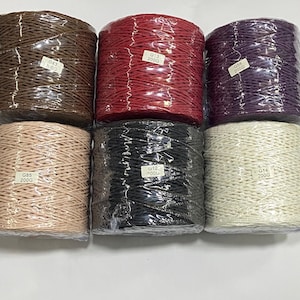 Paper String / Paper Yarn / Ball Of Paper String / 200 Gr.–Ideal for Bag, Hat, Runner, and Basket Crochet Projects