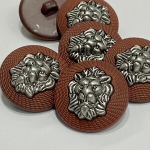Lion Emblem Tan Button Set: Coats, Jackets, Cardigans - 6 Piece image 2