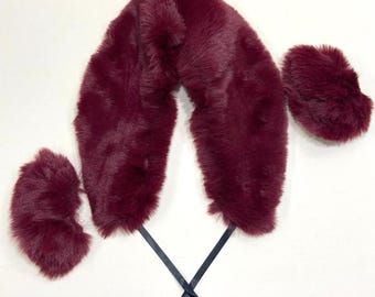 Detachable Faux Fur Collar: Plush Winter Coat Accessory