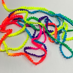 5 meter, mini pompom trim, colorful pompom , decoration ribbon pompom
