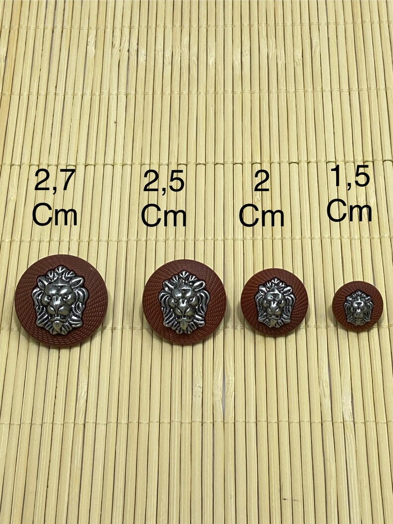 Lion Emblem Tan Button Set: Coats, Jackets, Cardigans - 6 Piece image 3
