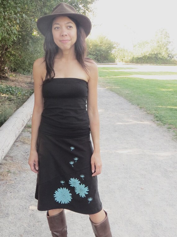 Organic Jersey Knit Skirt Knee Length Skirt for Women Etsy